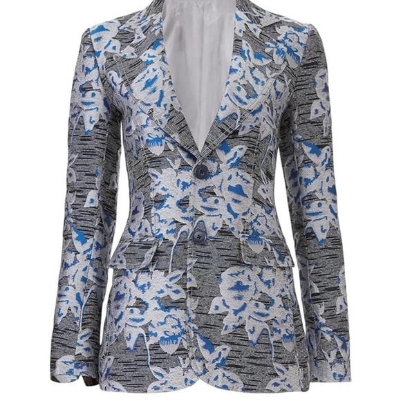Derek Lam Jackets & Blazers - Derek Lam Floral Blue and Gray Blazer